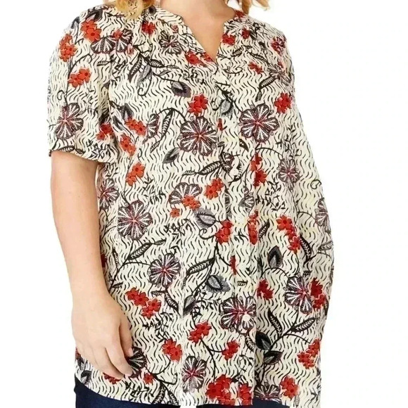 Roamans Plus Size Crinkle Tunic Blouse Top. Brand new size 36W - Picture 1 of 8